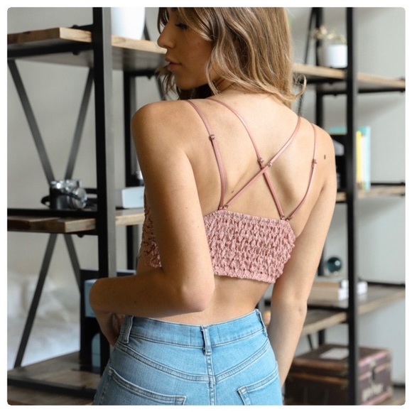 Lydia Crochet Lace Longline Bralette - Picture 7 of 8